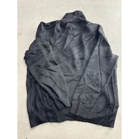 Polo Ralph Lauren Quarter Zip Sweater Black Mens XL Knit Pullover wool blend - Picture 5 of 6